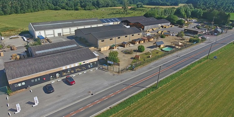 Site de production et d'exposition de Wood-Pool en Belgique