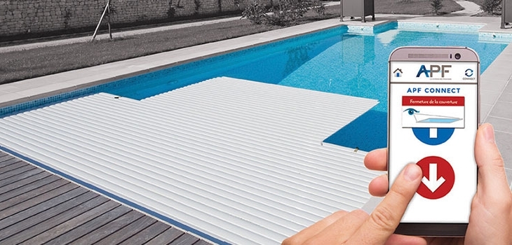 copertura automatica piscina controllarla a distanza Apf Connect Cover control