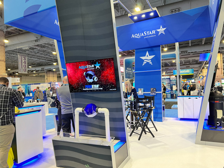 Aquastar stand Pool&Spa Show ©EuroSpaPoolNews 2022