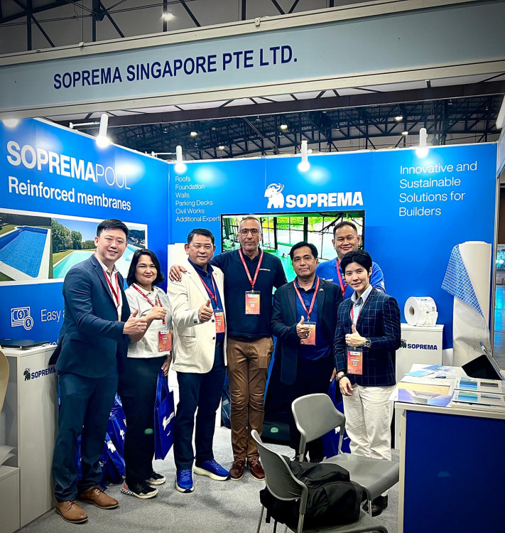 SOPREMA Singapore stand ASEAN Patio Pool Spa Expo 2024