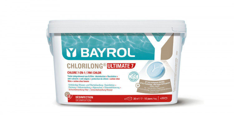 Chlorilong Ultimate 7 nouveau packaging BAYROL