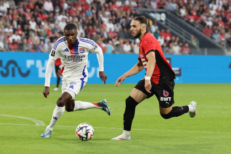 Logo de BWT sur les shorts des joueurs du stade Rennais Football Club