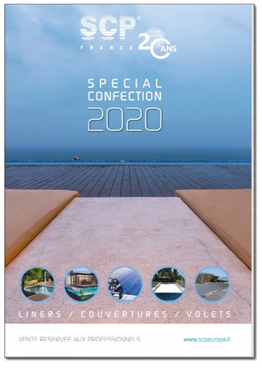 Couverture catalogue Confection volets et bâches piscine SCP 2020
