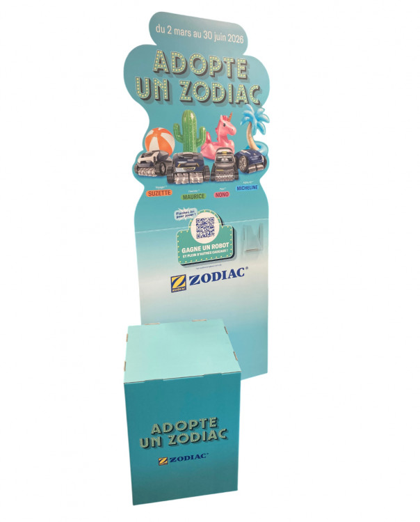 PLV grand format PLV grand format campagne Fluidra Adopte Zodiac