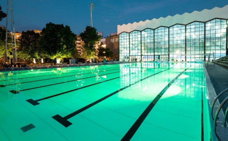 The new Tasmajdan Sports Centre outdoor Olympic pool