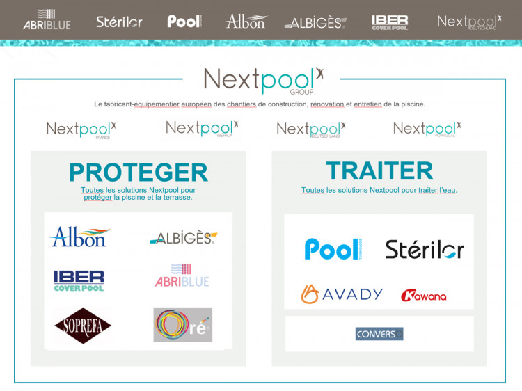 Les marques du groupe Nextpool structurées en 2 pôles Protéger et Traiter