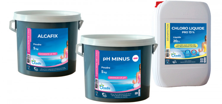 Les produits Ocedis pour le traitement de l'eau des piscines