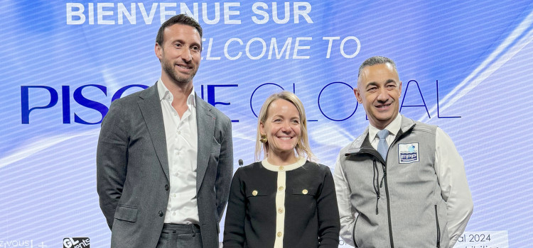 Fabien Gilot, Capucine Marraud des grottes et Stéphane Figueroa Piscine Global 2024