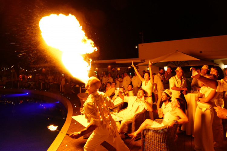 Cracheur de feu était au programme de la fête des 50 ans de Diffazur