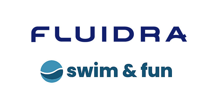 Logotipos Fluidra y Swim & Fun