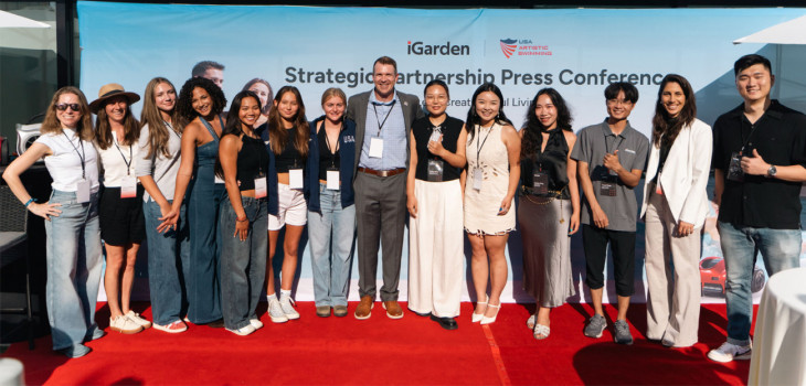 Strategic partnership between iGarden and USA Artistic Swimming, announced at a press conference.