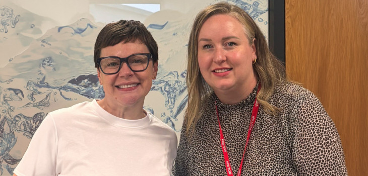 Teresa Beazley, with SPATEX Head of Operations Kayleigh Biggs