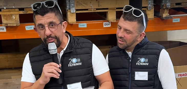 Fabien et Maxime Saussac lors de la fête des 20 ans de Filtrinov le 6 février 2025