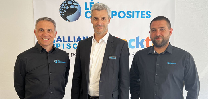 Philippe Pasquier, Vincent Quéré et Nicolas Roman de Léa composites, alliances Piscines et Coktail