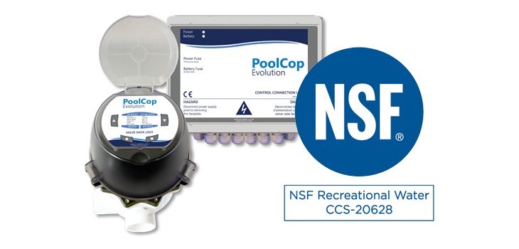 swimming pool equipment automation system poolcop logo certification nsf ansi 50 ccs 20628 usa 