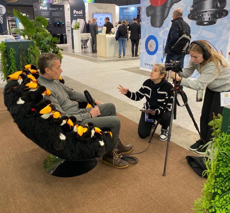 Tournage de l'interview de Stéphane Auriacombe