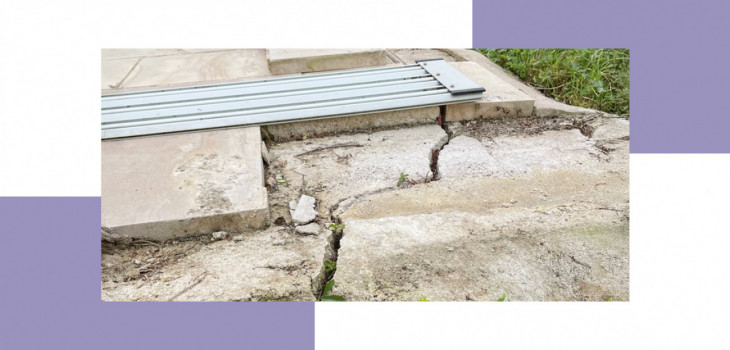 Mise en place de b&eacute;ton ou mortier non adapt&eacute;