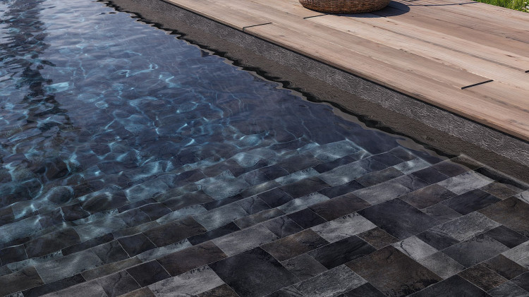 Black Slate Brown Basalt Liner 3D Albon