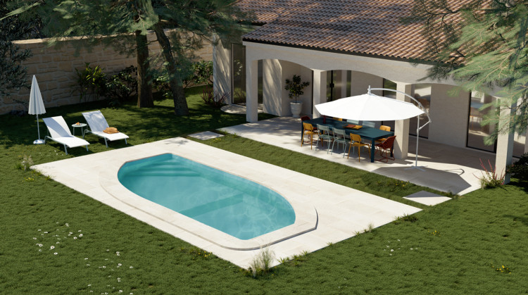Folia Aquilus piscine modulable et durable pour s'intégrer  dans tous les jardins