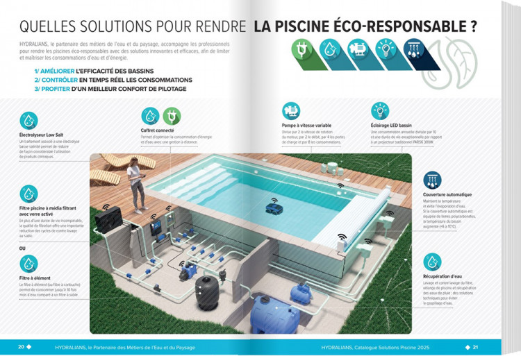 Catalogue 2025 Hydralians pour une piscine plus éco-responsable