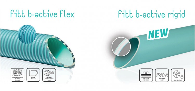 fitt b-active flex fitt b-active rigid tubes flexibles spiralés rigides pvc-A piscines enterrées