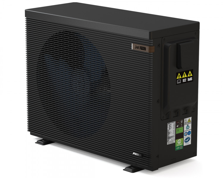 Pompe à chaleur piscine Poolex Jet Pro certifications NF, TUV, SGS et gaz R32