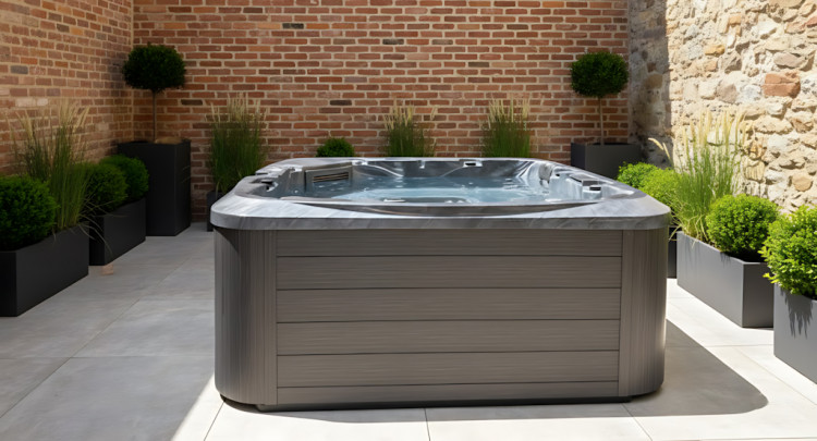 Spa Be Well Canada installé en terrasse Spa Be Well Canada installé en terrasse