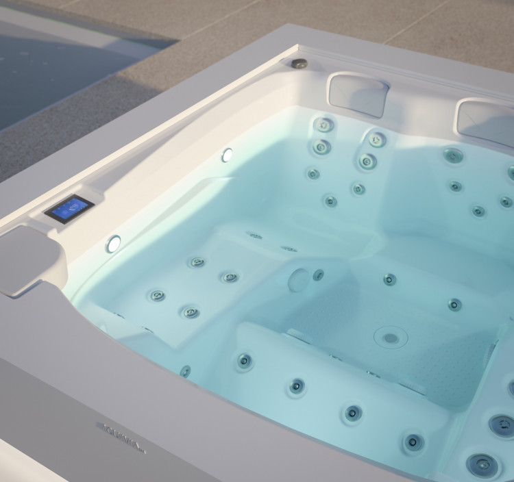 Aquavia Spa's Serenity spa, featuring 56 strategically placed massage jets