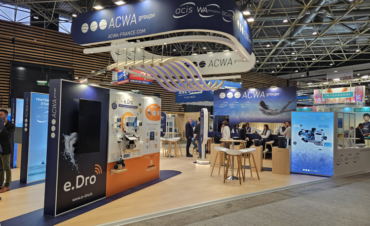 Stand d'ACWA groupe à Piscine Global 2024