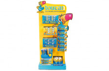 One single clever POP display for the entire range of Toucan products 