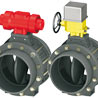 Plastic butterfly valve with 315 mm diameter 