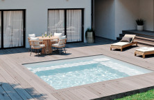 Two charming square pools from Aboral Piscines