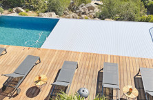 An NF P90-308 cover for deck-level and infinity pools