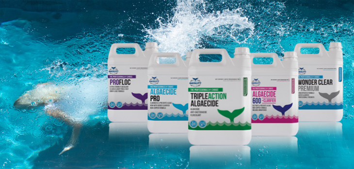 Aquality Pool Care range of pool and spa chemicals