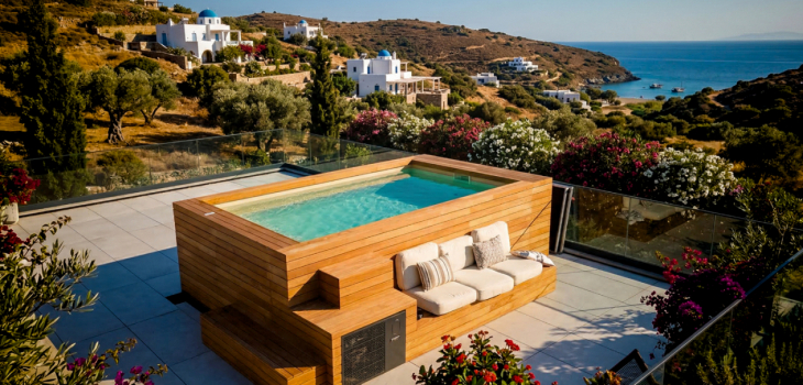 SkyMirror swimming pool on a terrace AVi Piscine