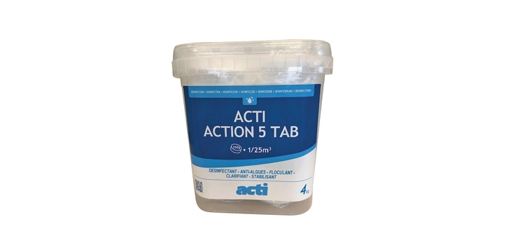 traitement eau piscine multi-actions ACTI ACTION 5 TAB 